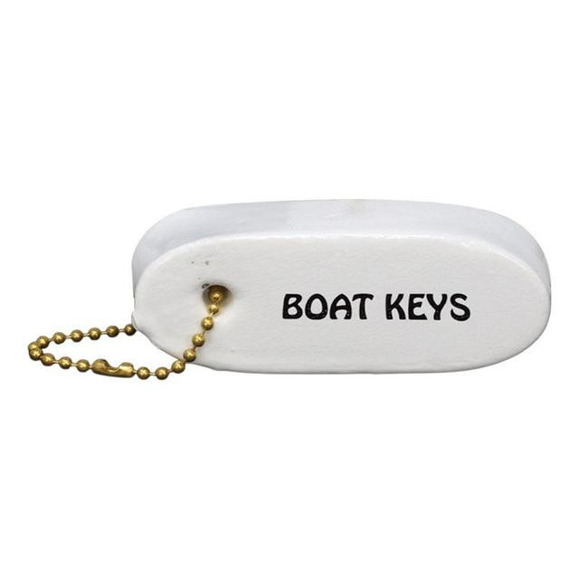 Hardline Products - Key Float - Solid White-boat Keys - VWKF-BK