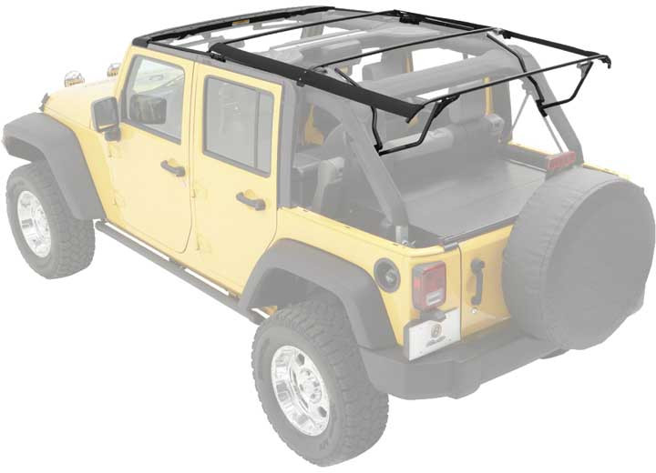 Bestop - 0718 Wrangler 4dr Oe Style Replacement Bow/frame Kit For 1018 Supertop Factory Topblack - 55001-01