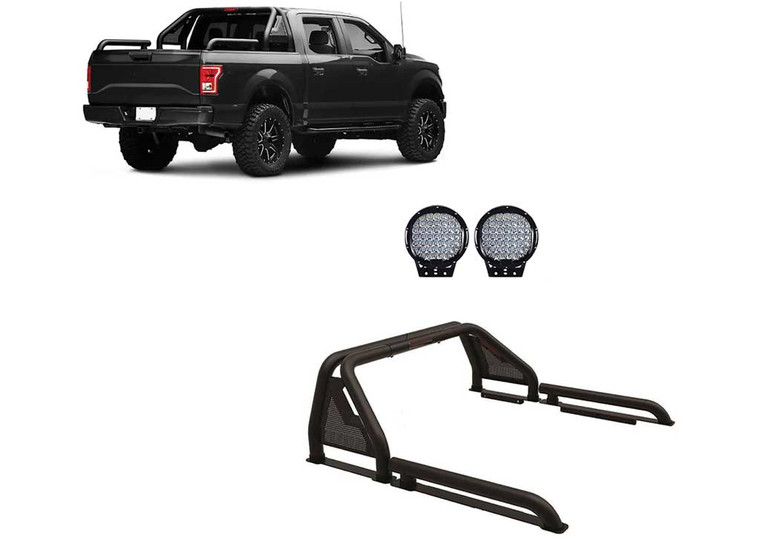 Blackhorse Off Road - 1924 Titan/titan Xd Gladiator Roll Bar Kit Modular Black - GLRB-01B-PL69B