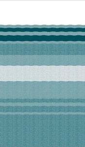 Carefree of Colorado - Replacement Awning Vinyl Fabric 15ft 2in Teal Dune Stripe Wht Weatherguard - JU168C00