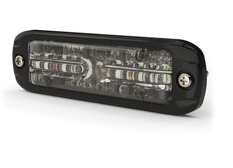 CODE 3 - Mega Thin Led Low Profile Steady Burn Light 1224v Surface Mnt  Clear Lensred/blue/amb - CD3802RBA-SB