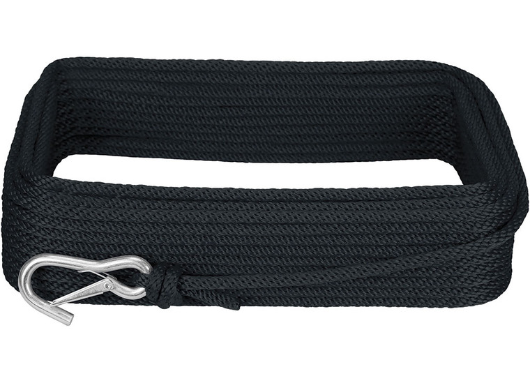 Extreme Max - Exmax Solid Braid Mfp Anchorline W/snap 1/2x100' Black - 3006.3438