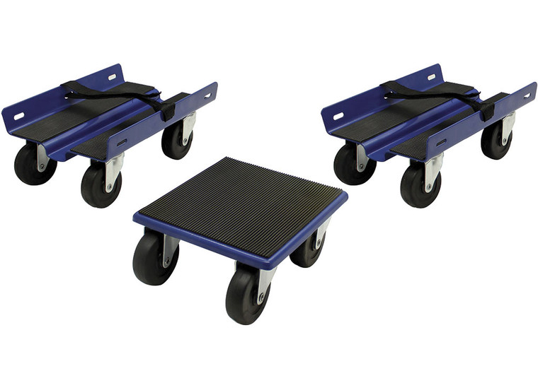 Extreme Max - Snowmobile Dolly (set Of 3)with 2.5 Caster Wheels Blue - 5800.2012