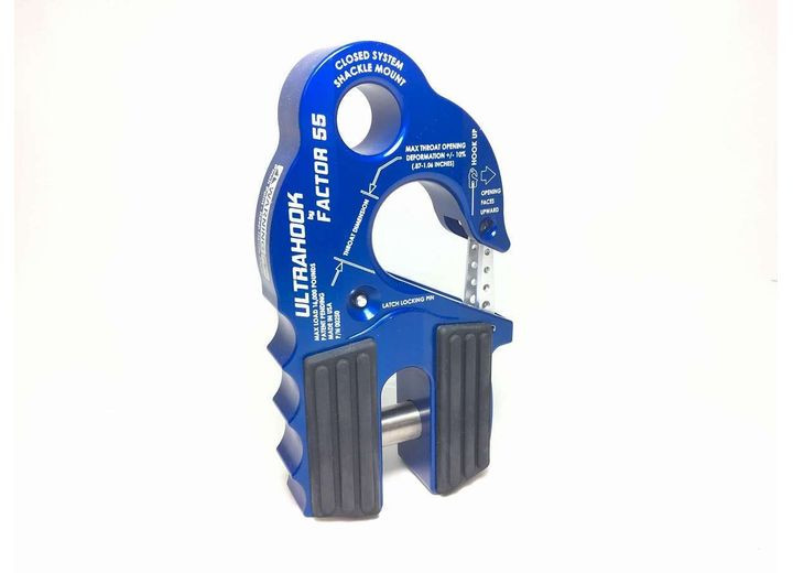 Factor 55 - Ultrahook Winch Hook With Shackle Mount Blue - 00250-02
