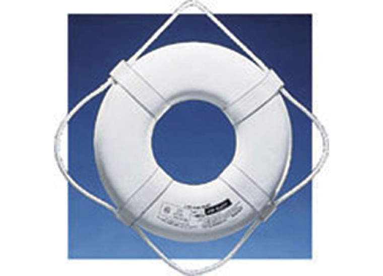 Jim Buoy - Life Ring Buoy 24in Whitejbwx Us Coast Guard Approved - JBW-X-24
