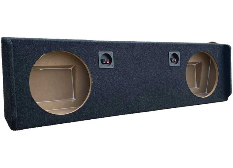 KING BOXES - 1418 Silverado/sierra Crew Cab Dual 12in Downfire Sealed Subwoofer Enclosure  Carpeted - AG25-12