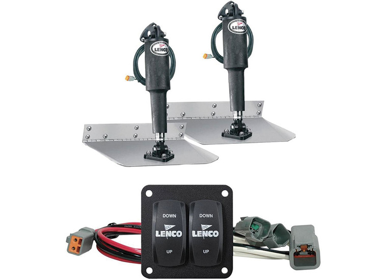 Lenco Marine - Standard Trim Tab Kit With Double Rocker Switch12in X 12in - 15103-104