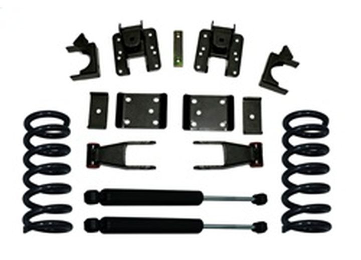 Maxtrac Suspension - 0718 Silv/sierra 1500(2019 Ld/ltd)(single)2/4wd 2/4in Lowering Kit/flip Kit/rear Shocks(coil) - K331524-6