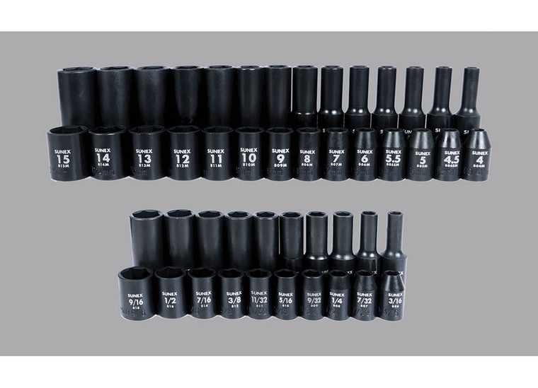 Sunex - 1/4in Dr 48pc Master Impact Socket Set - 1848