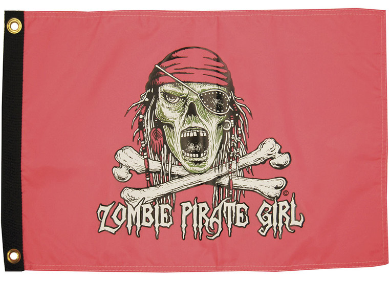 Taylor Made - Pirate Girl Zombie 12x18 Nylon Flag - 1611