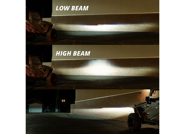 XK Glow - 2pc 7 Rgb Led Jeep Headlight Xkchrome Bluetooth App Controlled Kit - XK-7IN-JP-KIT