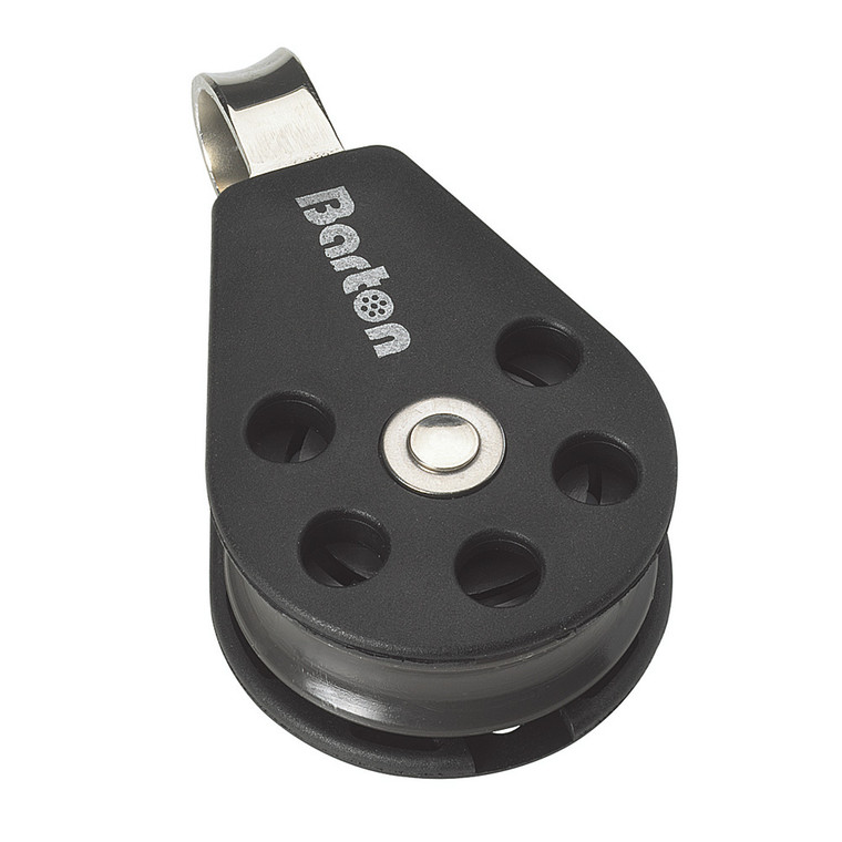 Barton Marine Size 3 45mm Plain Bearing Pulley Block Single With Fixed Eye - N03110