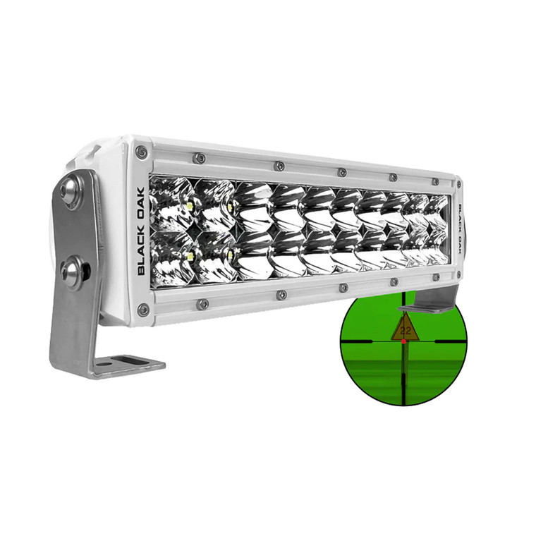 Black Oak Pro Series 3.0 10" 850nm Infrared Marine LED Double Row Light Bar - Combo Optics - White Housing - 10MIR-850