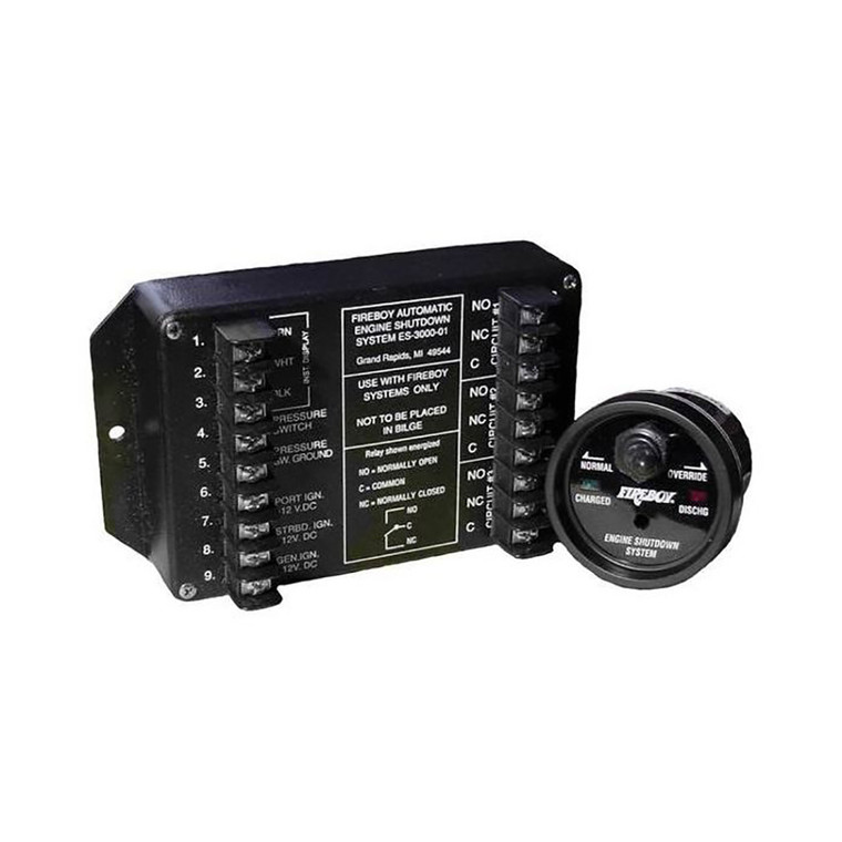 Fireboy-Xintex 8 Circuit Engine Shutdown w/Time Delay - Round Display - ES-8015-01