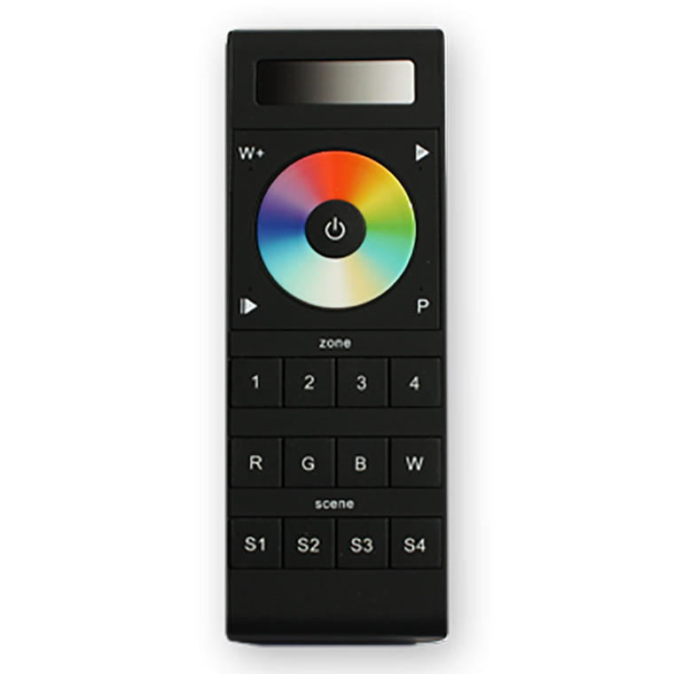 Lunasea RGBW Handheld 4-Zone Controller w/Color Wheel, 4 Memories, Batteries &amp; Holder - LLB-45WG-01-00