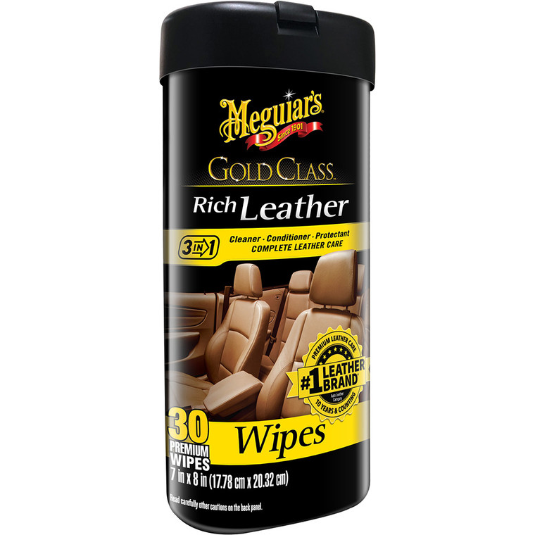 Meguiar's Gold Class&trade; Rich Leather Cleaner &amp; Conditioner Wipes - G10900
