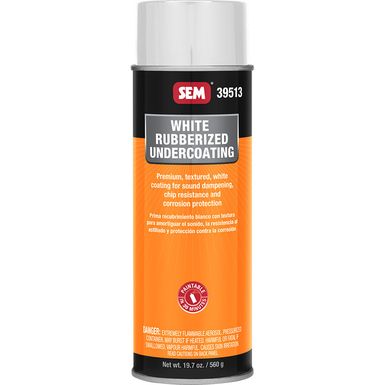 SEM Rubberized Undercoating - 24oz Aerosol Can - White - 39513