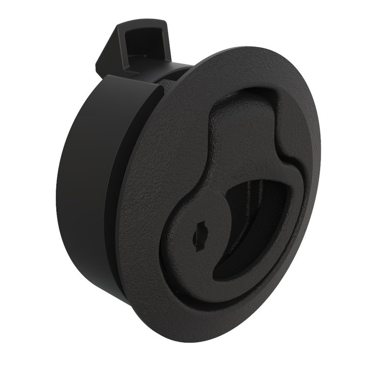 Southco Push-to-Close Latch, Medium Size, Key Locking, 2 - 7mm Grip, Plastic, Natural - Black - M1-41