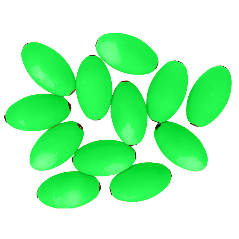 Tigress Oval Kite Floats - Green *12-Pack - 88961-2