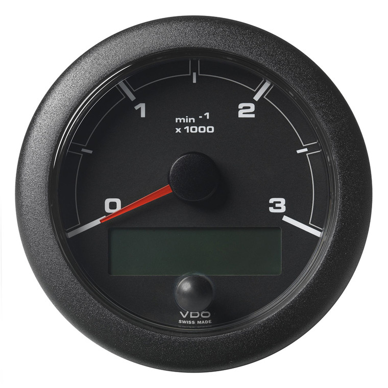 Veratron 3-3/8" (85mm) OceanLink Tachometer 3000 RPM - Black Dial &amp; Bezel - A2C1065660001