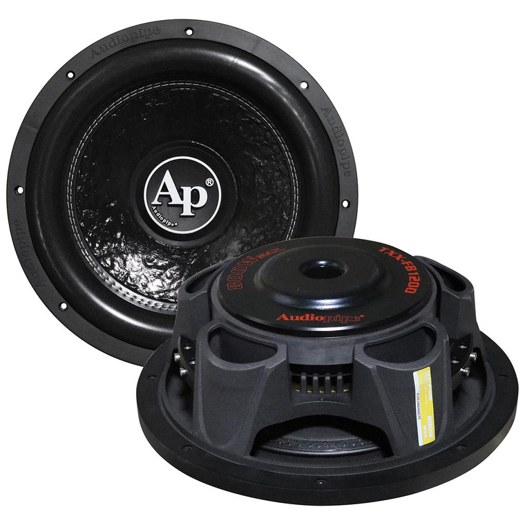 Audiopipe 12" Shallow Mount Woofer 400w Rms/800w Max Dual 4 Ohm Voice Coils - TXX-FB1200