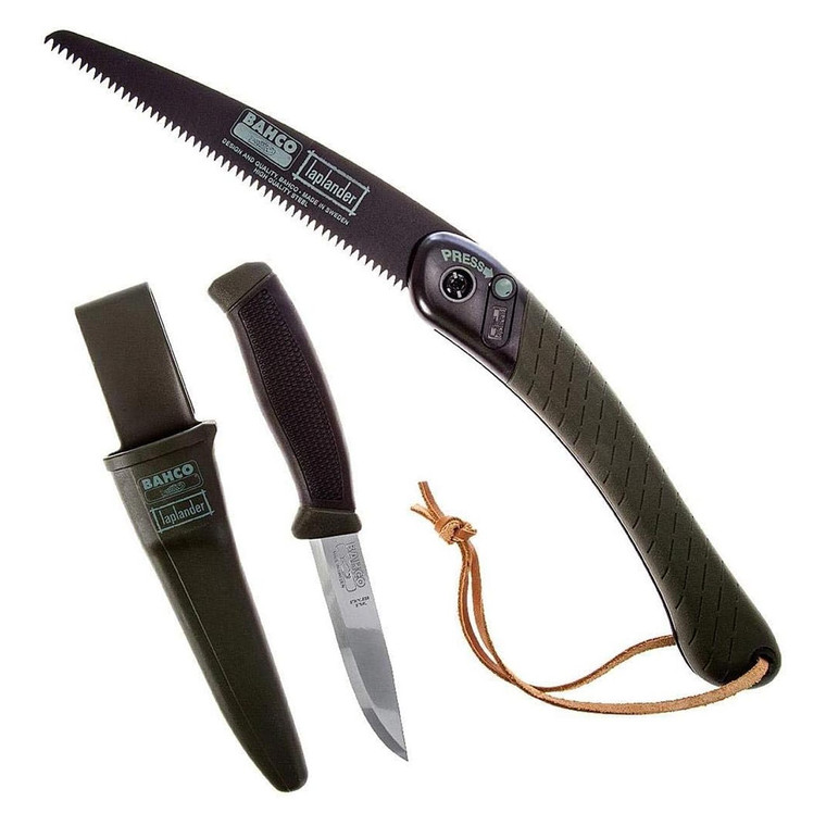 Bahco Foldable Saw And Knife Laplander Set With Dual-component Handle (2-piece) - LAP-KNIFE