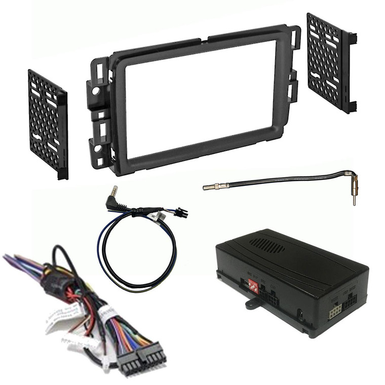 Crux Onstar Radio Replacement Interface W/ Swc Retention Video Switcher & D. Din Dash Kit - Select - DKGM-16