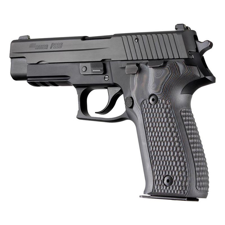 Hogue Sig Sauer P226 Piranha Grips G10 G-mascus (black/gray) - 26137-BLKGRY