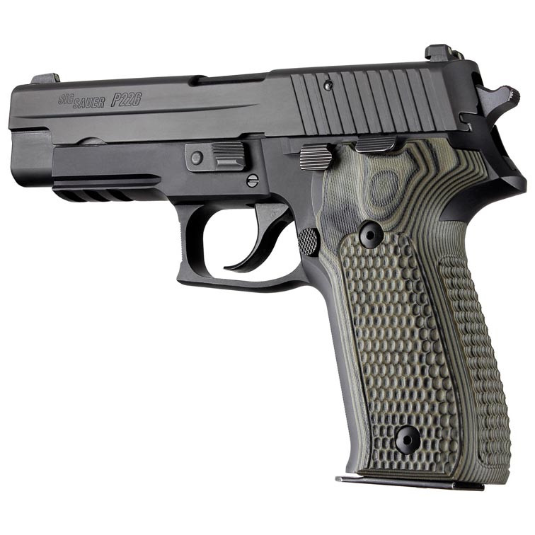 Hogue Sig Sauer P226 Piranha Grips G10 G-mascus (green Lava) - 26138