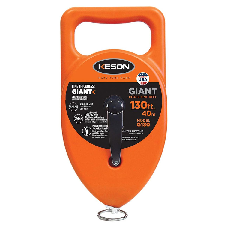 Keson "giant" Chalk Line Reel - 130 Ft. - G130