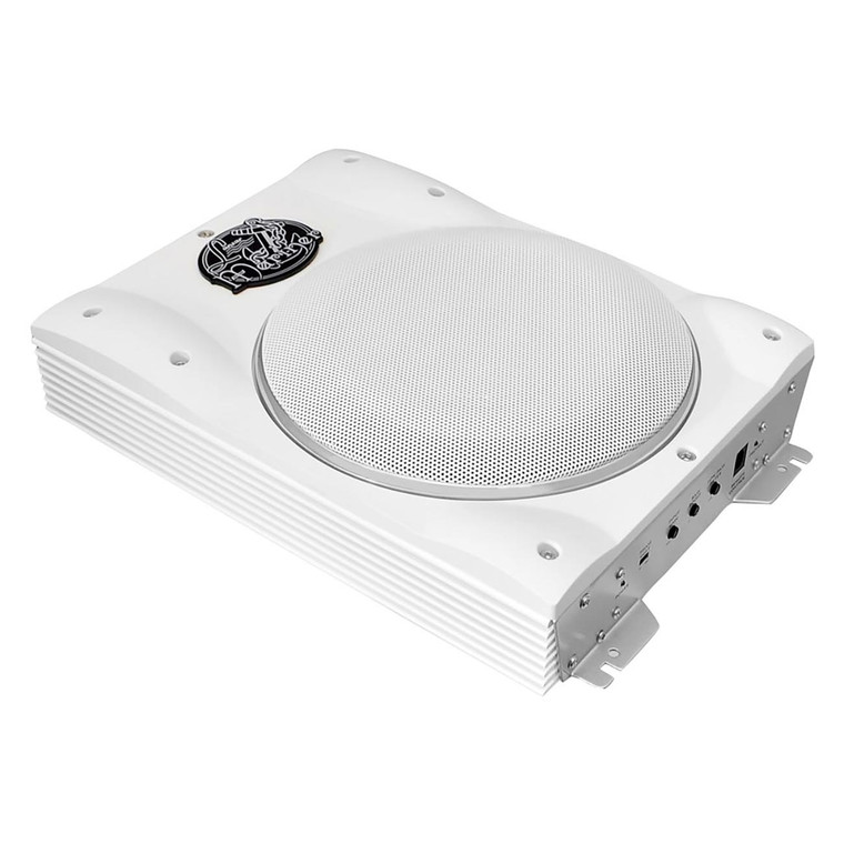 Lanzar Marine Low-profile 8" Amplified Enclosure (white) - AQTB8