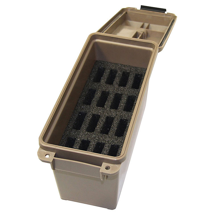 Mtm Tactical Mag Can - (16) 1911 Single Stacked Magazines (dark Earth) - TMC1911