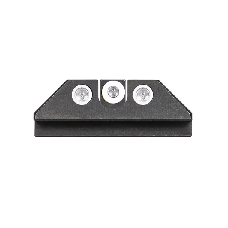 Night Fision Tritium Night Sights For Glock 42/43/43x - White Front Ring/u-notch White Rear Rings - GLK003007WGWG