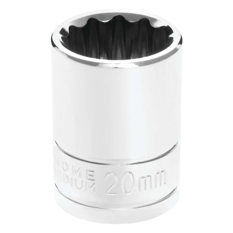 Performance Tool 1/2" Drive 12-point Metric 20mm Socket