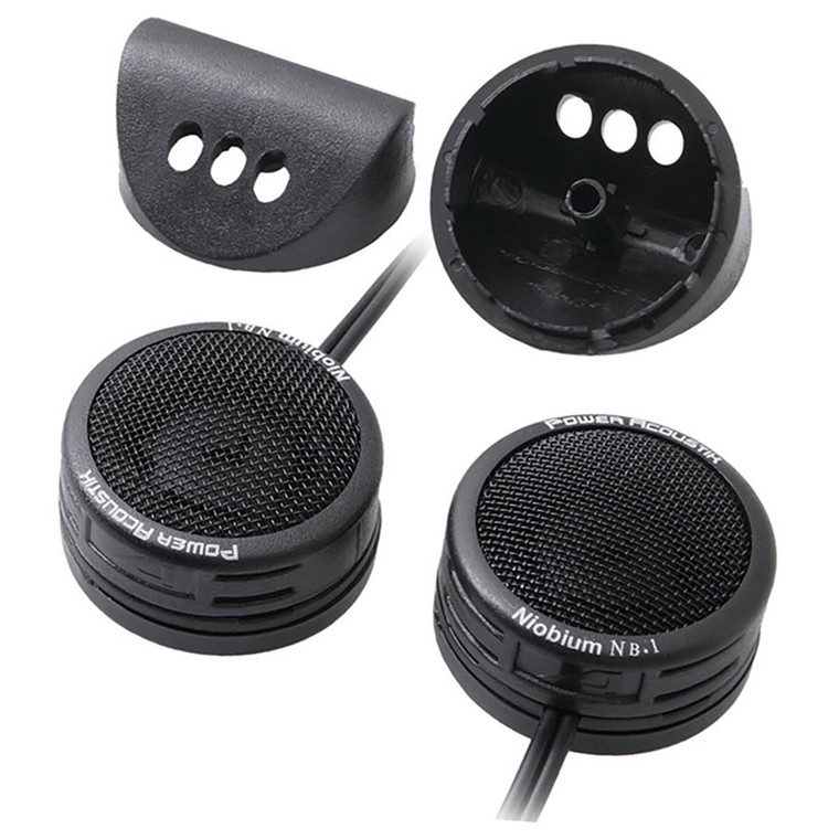 Power Acoustik 1" Tweeters (sold In Pairs) 200 Watt2-way Mount; Built-in Xover - NB-1
