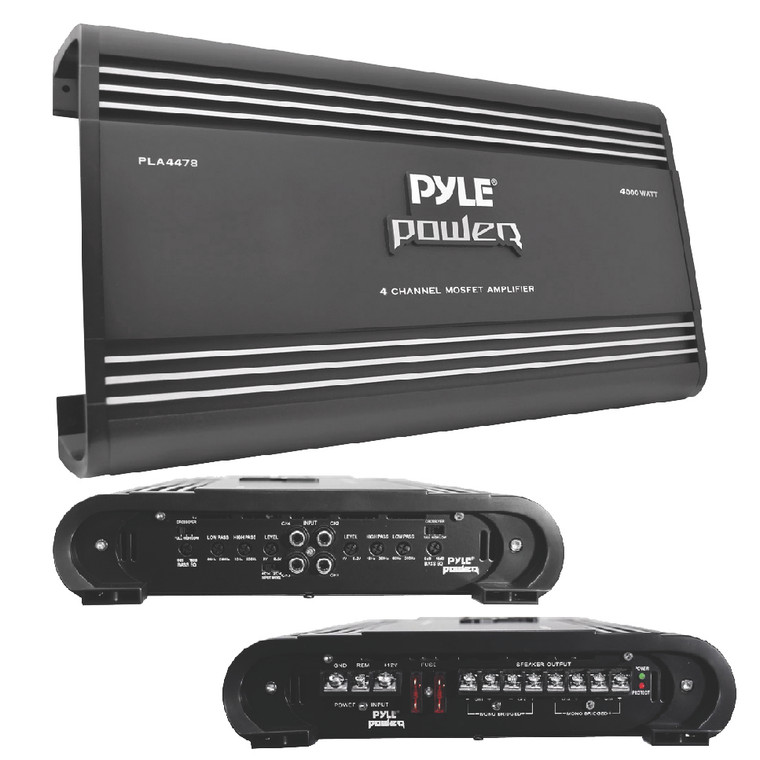 Pyle 4 Channel 4000w Bridgeable Mosfet Amplifier - PLA4478