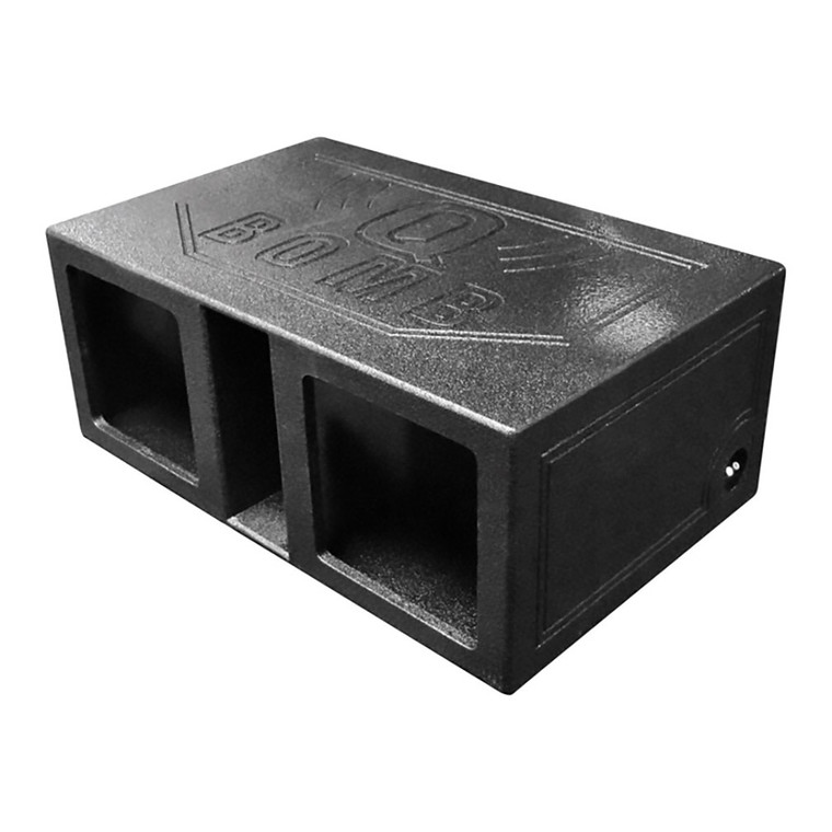 Qpower Dual 12" Vented Extra Large Spl W/ Square Holes "q Bomb" - QBOMB12VLSQ