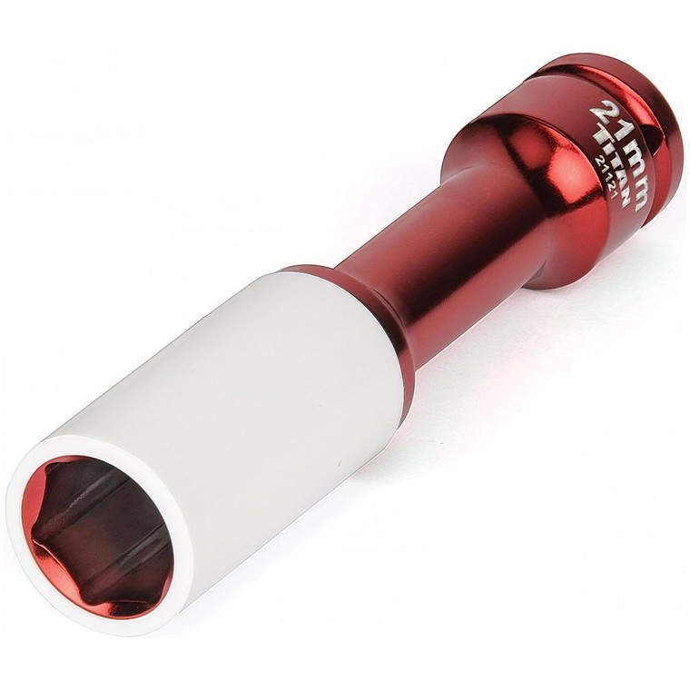 Titan 1/2" Impact Drive X 21mm Non-maring Extra-long Lug Nut Socket - 21121