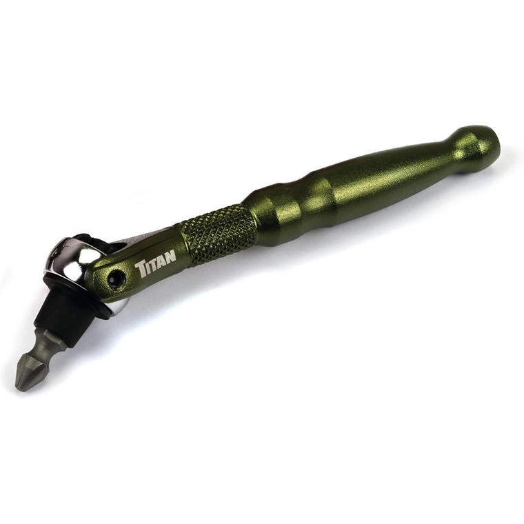Titan 1/4" Drive X 4" Swivel Head Micro Bit Driver (green) - 11325