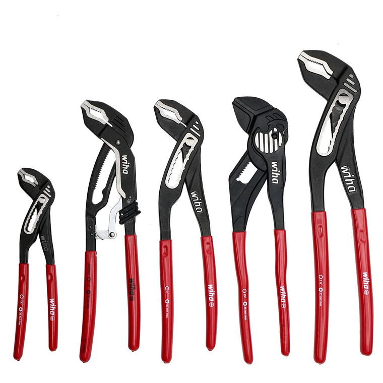 Wiha Classic Grip V-jaw Tongue And Groove Pliers Tray Set (5 Piece) - 34691