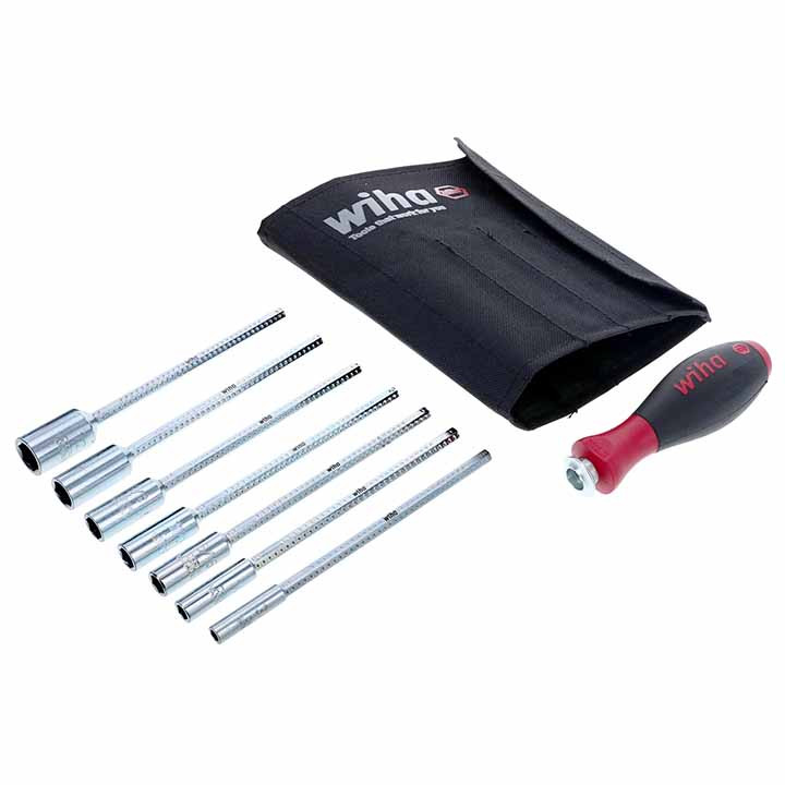 Wiha Drive Loc Vi Sae Nut Driver Wallet Set (8 Piece Set) - 28196