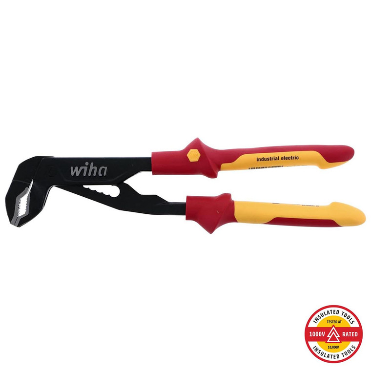 Wiha Insulated Waterpump Slide Lock V-groove Pliers 10"
