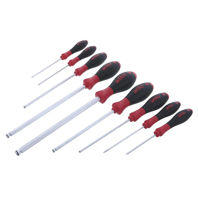 Wiha Softfinish Grip Magicring Ball End Metric Hex Driver (9 Piece) - 36790