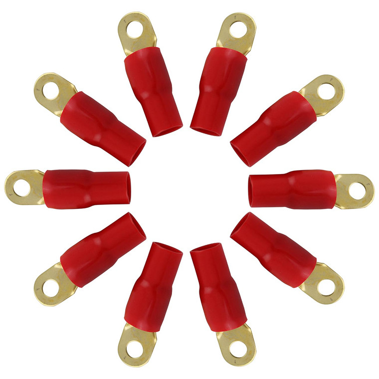 Xscorpion Ring Terminal 1/0ga. - Red (10 Pack) - RT0R