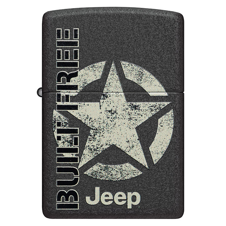 Zippo Windproof Lighter Jeep Color Image - Black Crackle