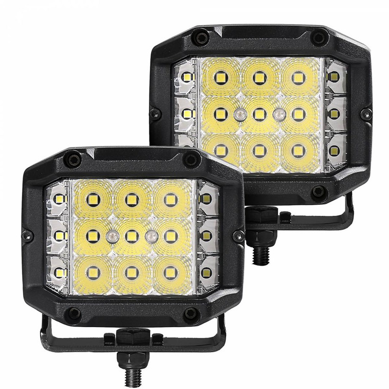 Go Rhino - Bright Series Lights - Pair Of 4x3 - 750300323FCS