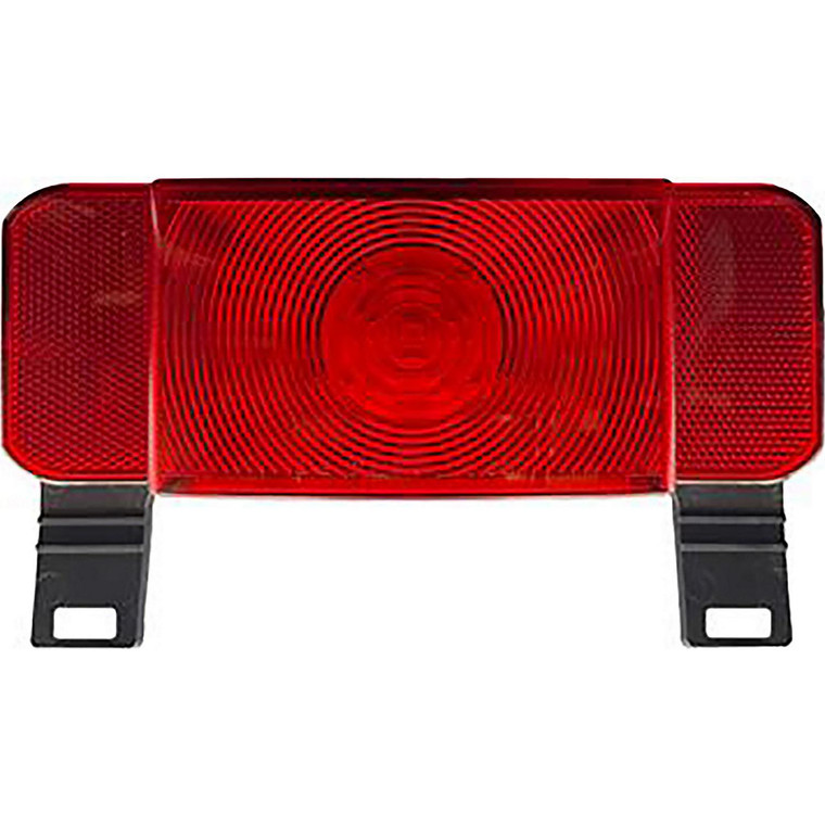 RV Designer L982 LED RV Combination Tail Light with License Illuminator, Black Base, Red - L982