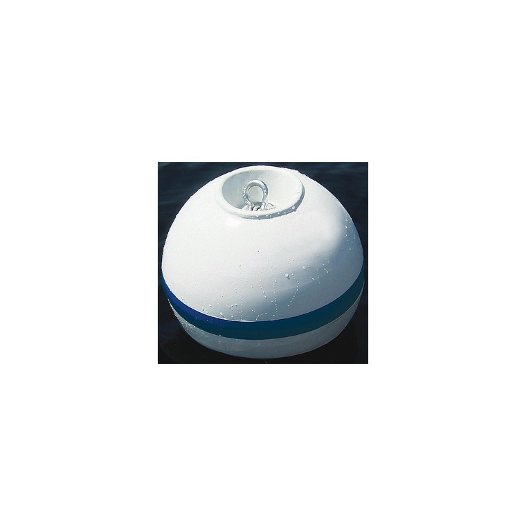 Taylor Sur-Moor Shackle Buoy - White With Blue Reflective Striping - 2020108672