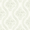 York Wallcoverings MH1595 Magnolia Home Coverlet Floral Removable Wallpaper Gray/Off White