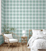 GP190021 Grace & Gardenia - Faded Diamonds on Light Green Premium Peel and Stick Wallpaper Panel 6 Ft High x 26" Wide
